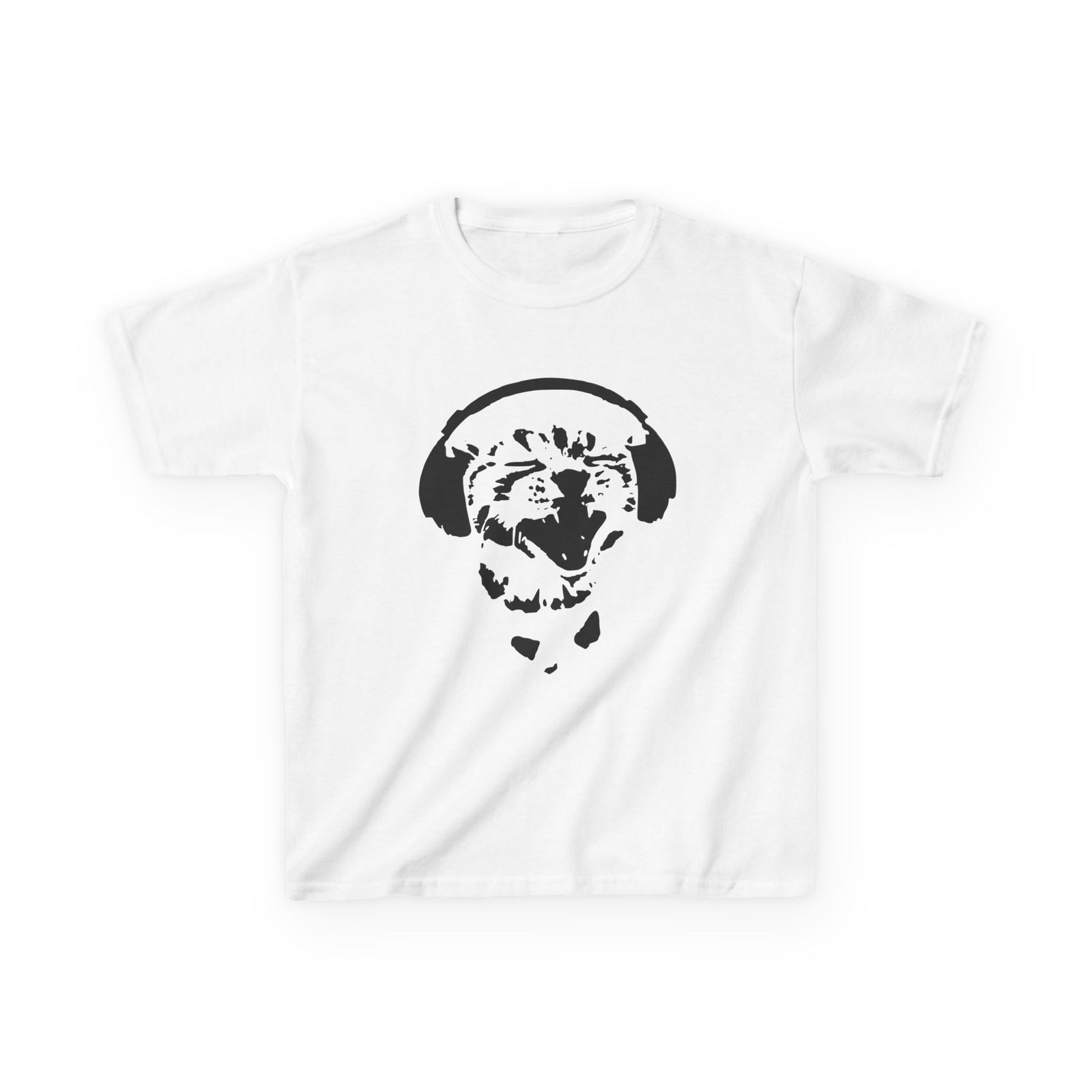 Headphones Y2K cat baby tee