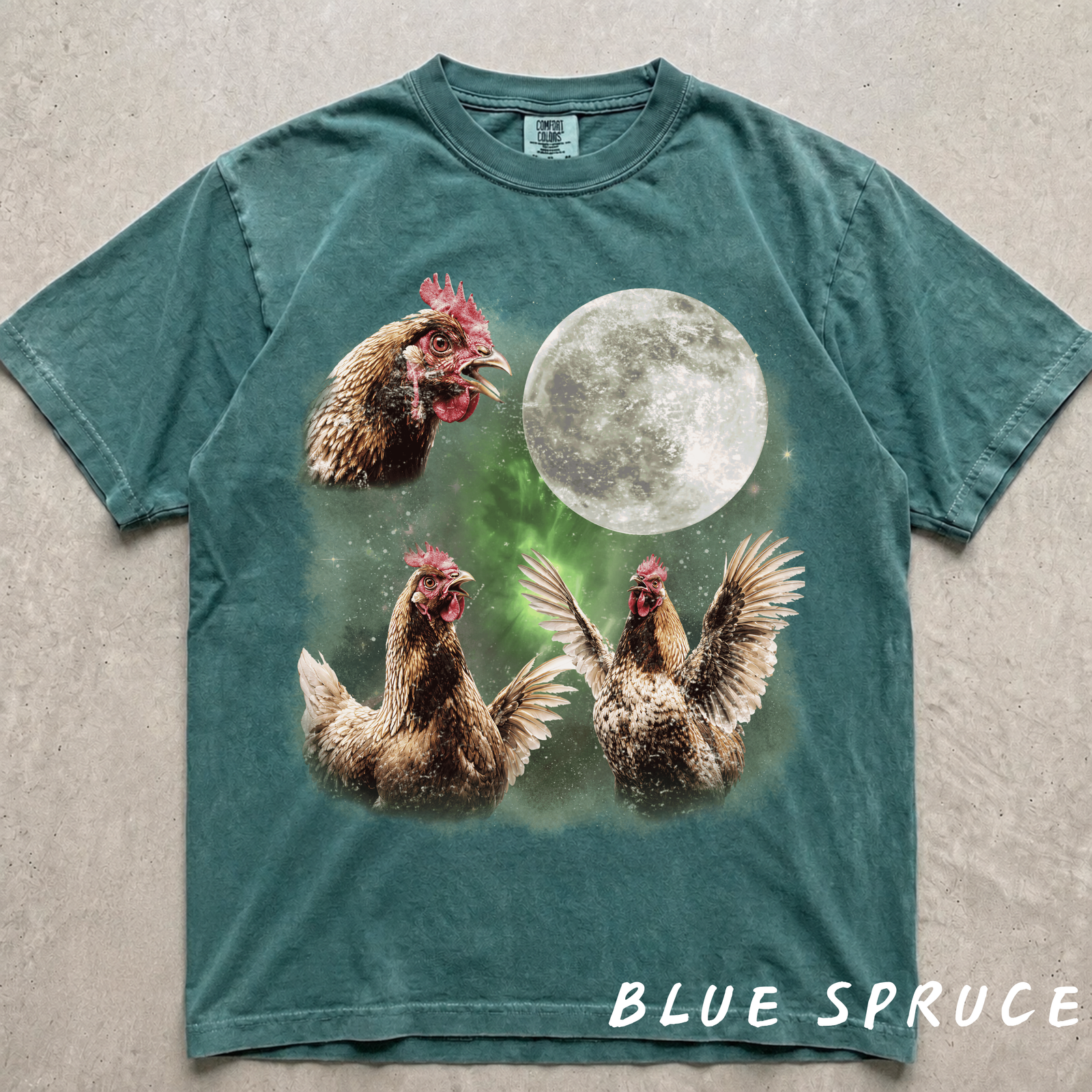 Howling Chickens Moon meme T-Shirt