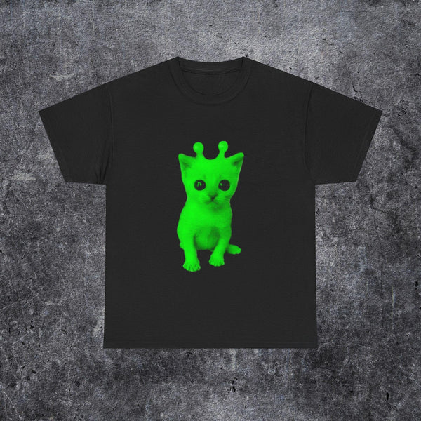 Silly Alien Cat T Shirt