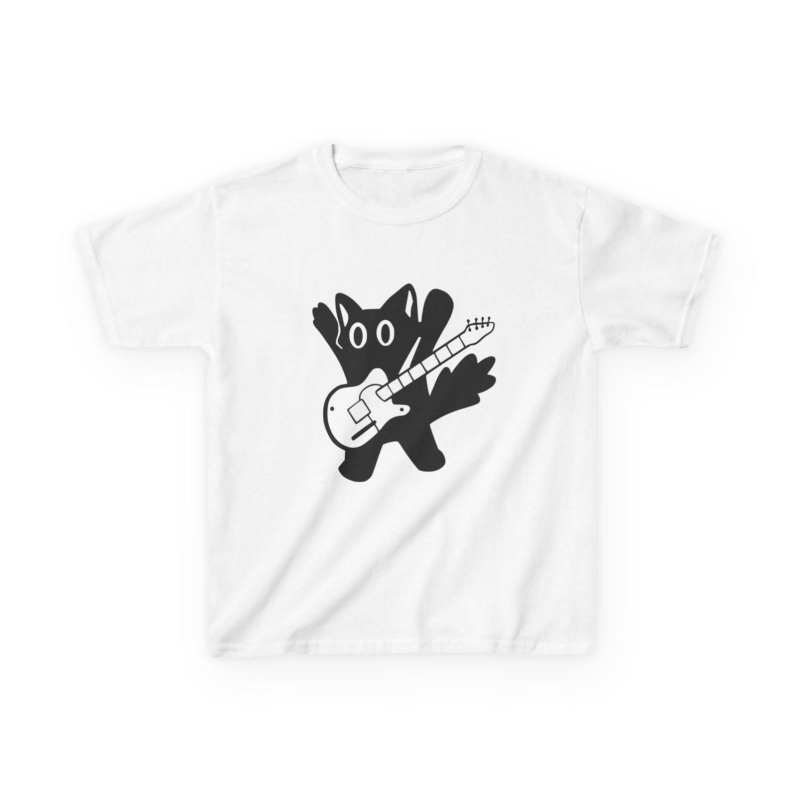 Cat Guitarist Y2K baby tee