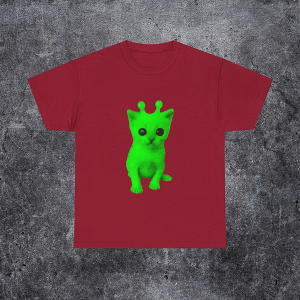 Silly Alien Cat T Shirt