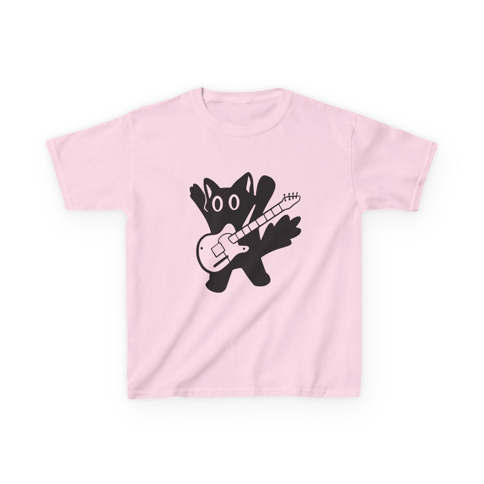 Cat Guitarist Y2K baby tee